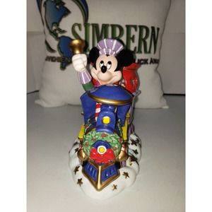 Disney Its a Small World Holiday 1994 Mickey Mouse Christmas Flyer candle holder